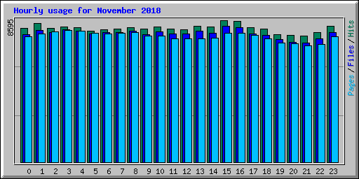 Hourly usage for November 2018